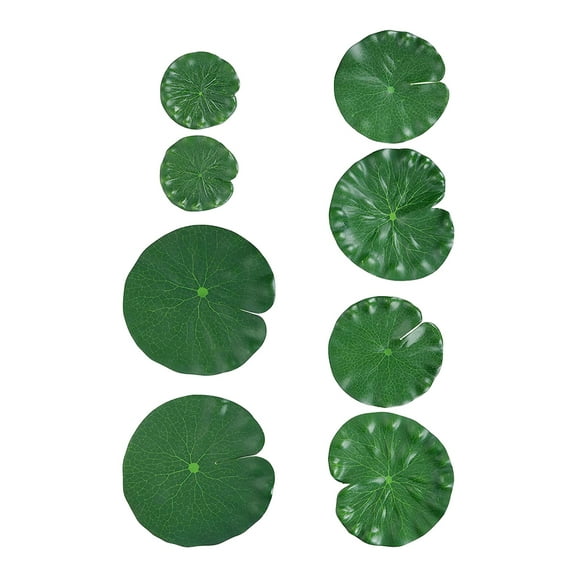 8 Pcs Small Pond Water Lily Plants Live Simulated Lotus Leaf Decorative Pads