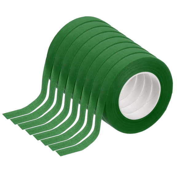 8 Pcs Soft Green Floral Tape 1/2" x 29.5 Yards Florist Wrap Adhesive Tape for Artificial Flowers Bouquet Stem Wrapping Floral Crafts Wedding Bouquet