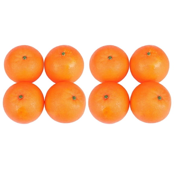 8 Pcs Soft Plastic Simulation Orange Fruit Home Decoration Burgundy,8 x Orange,orange