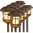 thumbnail image 1 of 8 Pcs Solar Pathway Lights Outdoor Solar Garden Yard Lights Waterproof Auto-on/off Solar Landscape Lights for Lawn Patio Yard Garden Pathway Driveway Warm White, 1 of 9