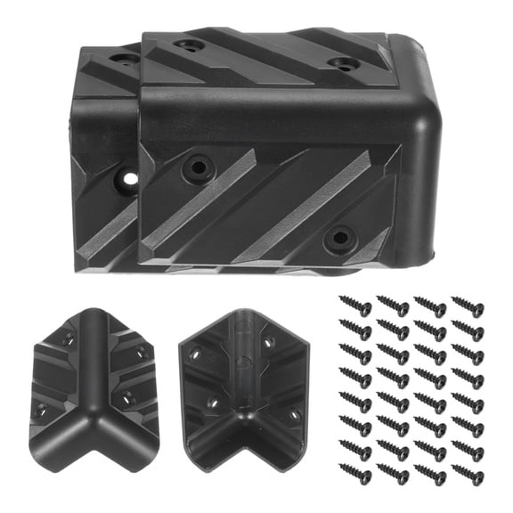 8 Pcs Speaker Cabinet Corners Protector 48x48x80mm Plastic Stackable Guard Wrap Angle Case Edge Box Protection with 32 Pcs Screw