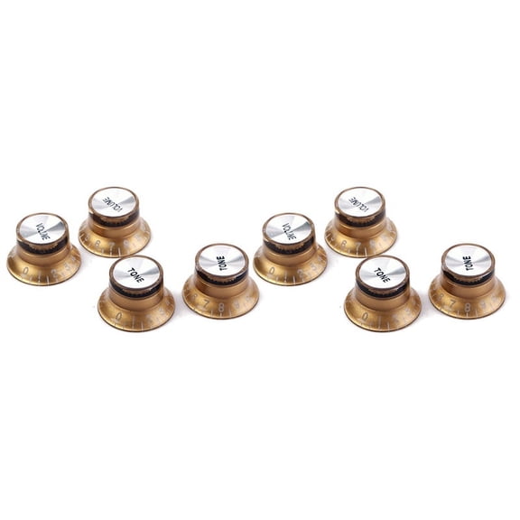 8 Pcs Speed Control Knobs 4 Tone 4 Volume for LP Golden Knobs Guitar Accessories,4 x Volume 4 x Tone Knobs,As Shown
