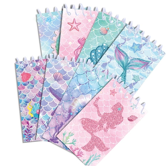 8 Pcs Spirals Notebooks Memo Pad Coil Booklet Notepads Cartoon Notebooks