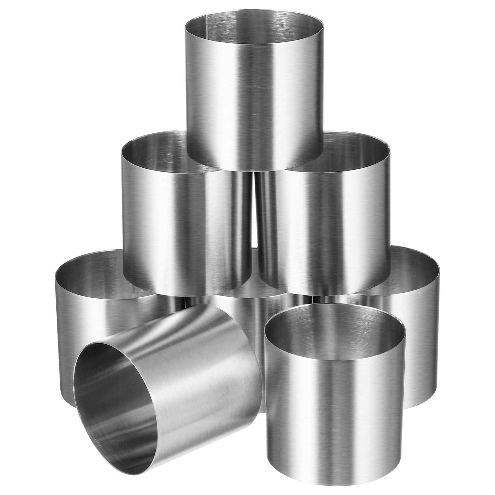 8 Pcs Stainless Steel Mini Cake Rings Cheese Cake Molds Mousse Rings