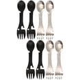 thumbnail image 1 of 8 Pcs Stainless Steel Outdoor Gadgets Tableware Spork Fork Spoon Hiking Can Opener One Body Travel, 1 of 6