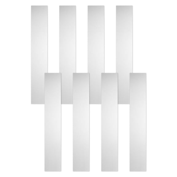 8 Pcs Stainless Steel Shim Stock, 1" Width 6" Length 0.02mm Thickness Metal Shims Flat Shims Corrosion Resistant for Leveling, Gap Filler Trim Strip, Silver