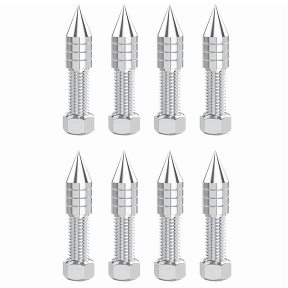 8 Pcs Stainless Steel Speaker Spikes Hifi Audio AMP Subwoofer Isolation Stand Foot Cone Adjustable Height M6,8 x Speaker Spikes,Silver