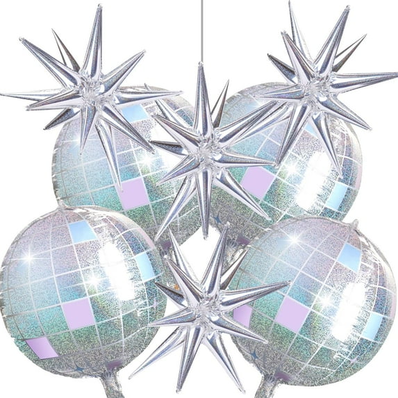 8 Pcs Star Balloons, Huge Blue Explosion Star Aluminum Foil Balloons for Birthday, Baby Shower, Graduation, Blue Party Decorations Supplies