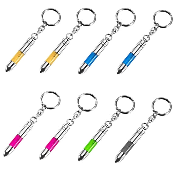 8 Pcs Static Electricity Remover Keychain, Car Human Body Static Eliminator Discharger, Silver Anti-Static Keychain ESD Tool Sets