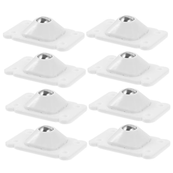 8 Pcs Sticky Caster Self-Adhesive Case Wheel Pastel Rollers Threaded White