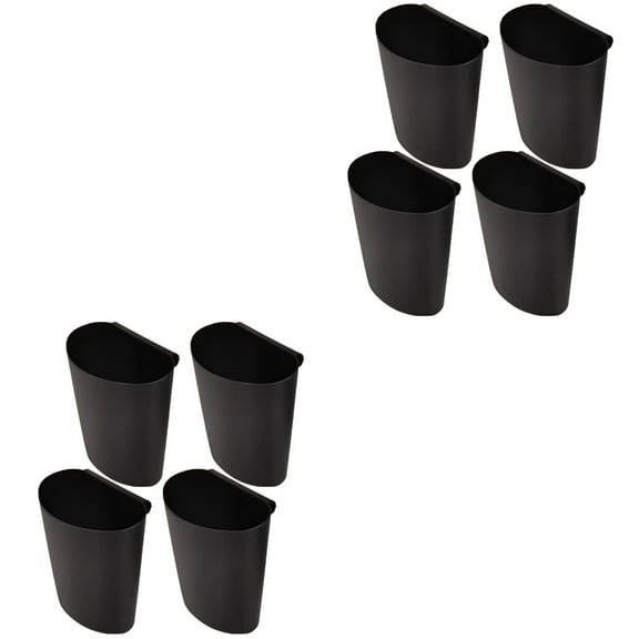 8 Pcs Storage Basket Trash Can with Lid Cart Cup Holder Utility Cart Hanging Bucket Cart Trash Basket Office Child
