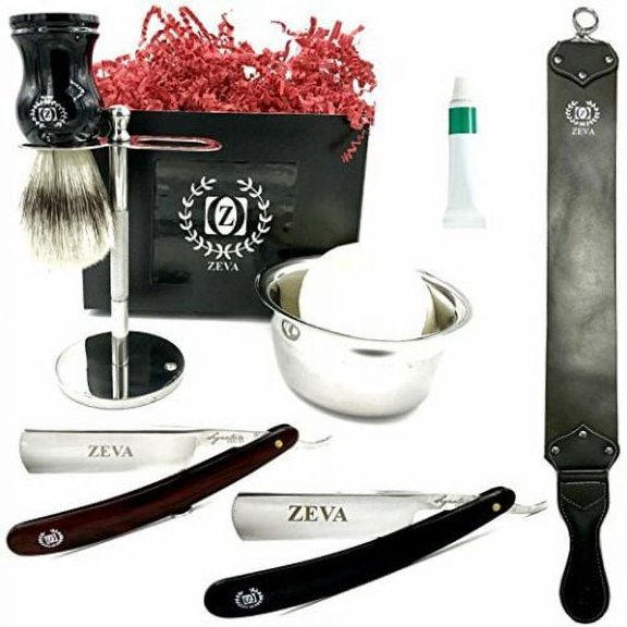 8 Pcs Straight Razor Cut Throat Shavette Mens Shaving Classic Shave Set Dovo