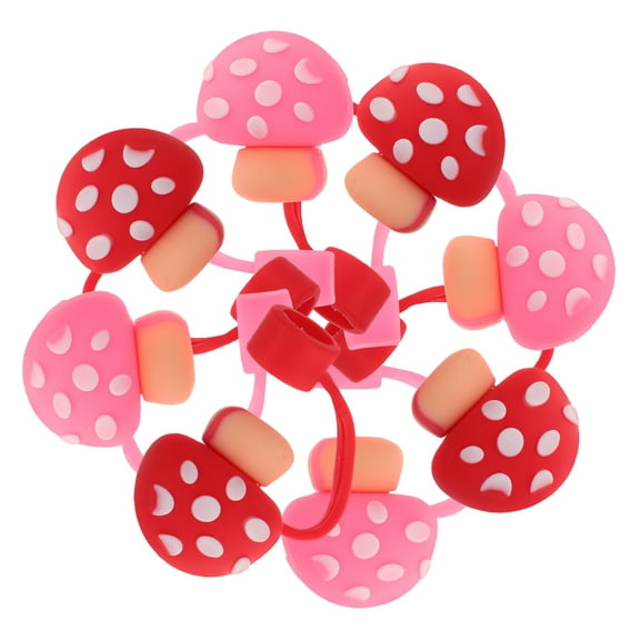 8 Pcs Straw Dust Cap Liquid Travel Toppers Drinking Straw Stopper Cute Straw Tips Cover Mushroom Straw Cover
