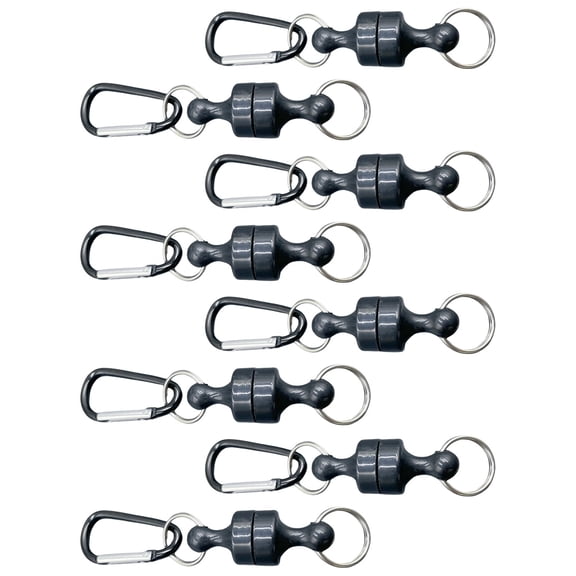 8 Pcs Strong-Holding Attachment Buckle, Quick Release Clip Hanger, Secure D-Shaped Carabiner, 4.7 In / 119 Cm For Outdoor Gear
