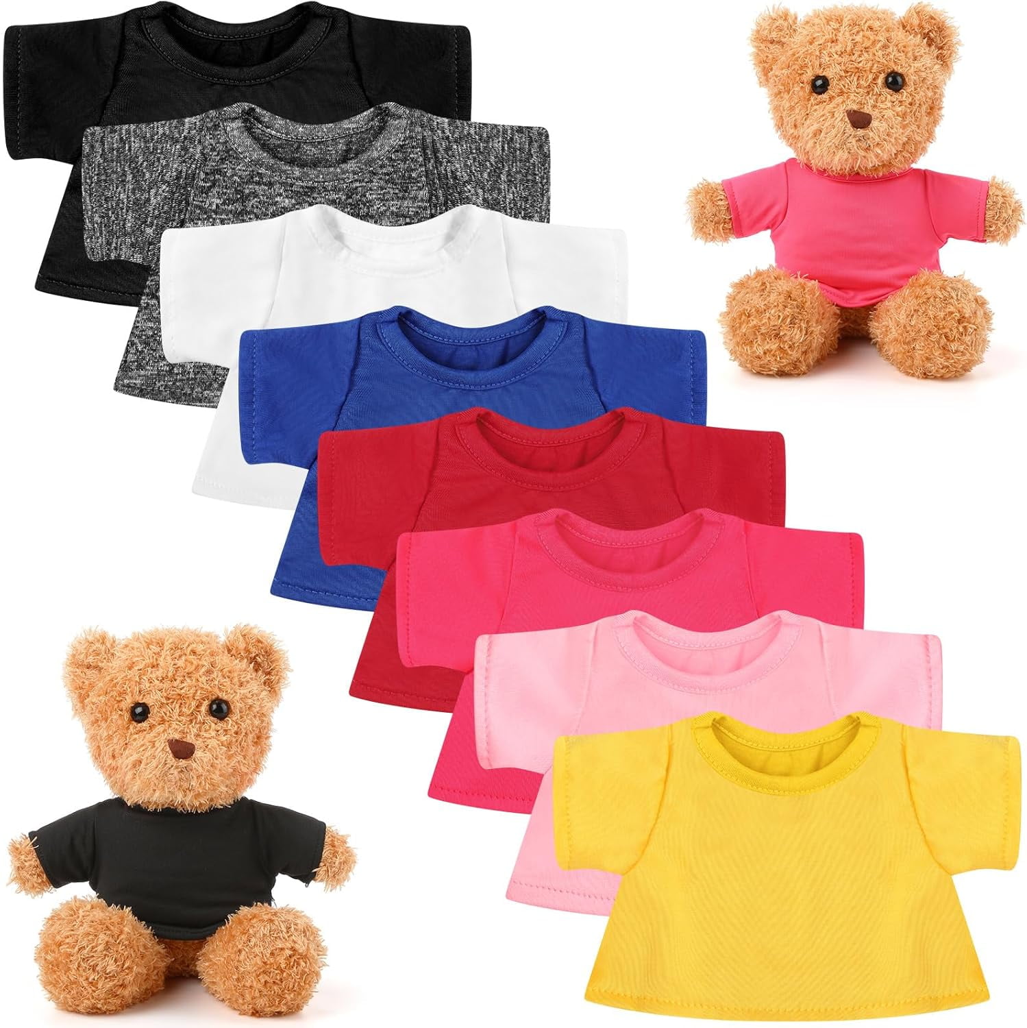 DRAJOIN Custom Teddy Bear Clothes With Name Photo, Personalized Stuffed