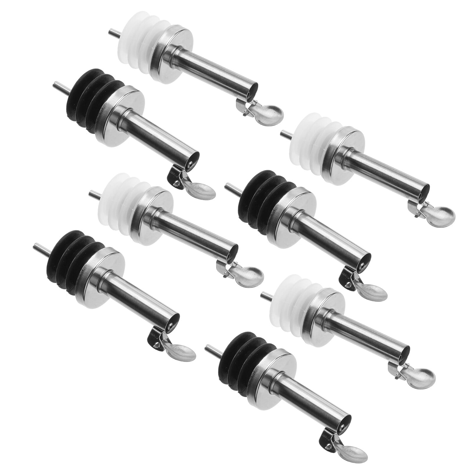 8 Pcs Syrup Liquor Bottle Pourer Oil Pourer Spout Stainless Steel Wine