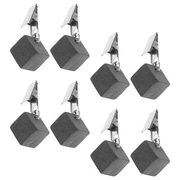 WASHWEPE Tablecloth Weights Black 8Pcs 2.36X0.79X0.79In For Camping