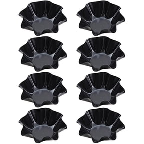 8 Pcs Taco Bowl Shell Maker, 4-Inch Nonstick Carbon Steel Taco Salad Bowl Molds, Wave Edge Design, Perfect for Baking, Frying, and Serving Snacks and Salads