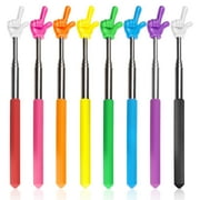 8 Pcs Teacher Pointer Stick for Classroom, Extendable Pointer Finger, Telescoping Hand Pointer, Retractable Pointing Stick Reading Aid for Presentation Whiteboard School Supplies 8 Colors