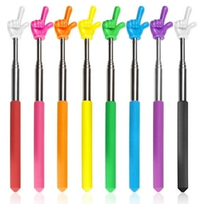 8 Pcs Teacher Pointer Stick for Classroom, Extendable Pointer Finger, Telescoping Hand Pointer, Retractable Pointing Stick Reading Aid for Presentation Whiteboard School Supplies 8 Colors