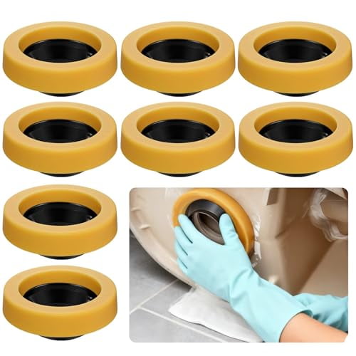 8 Pcs Thick Toilet Wax Rings, Extra Thick Wax Gasket Seal for 3 & 4 Inch Drain Pipe, Universal Fit for Standard/Regular Toilet Bowl Installation$$Tools & Hardware Other