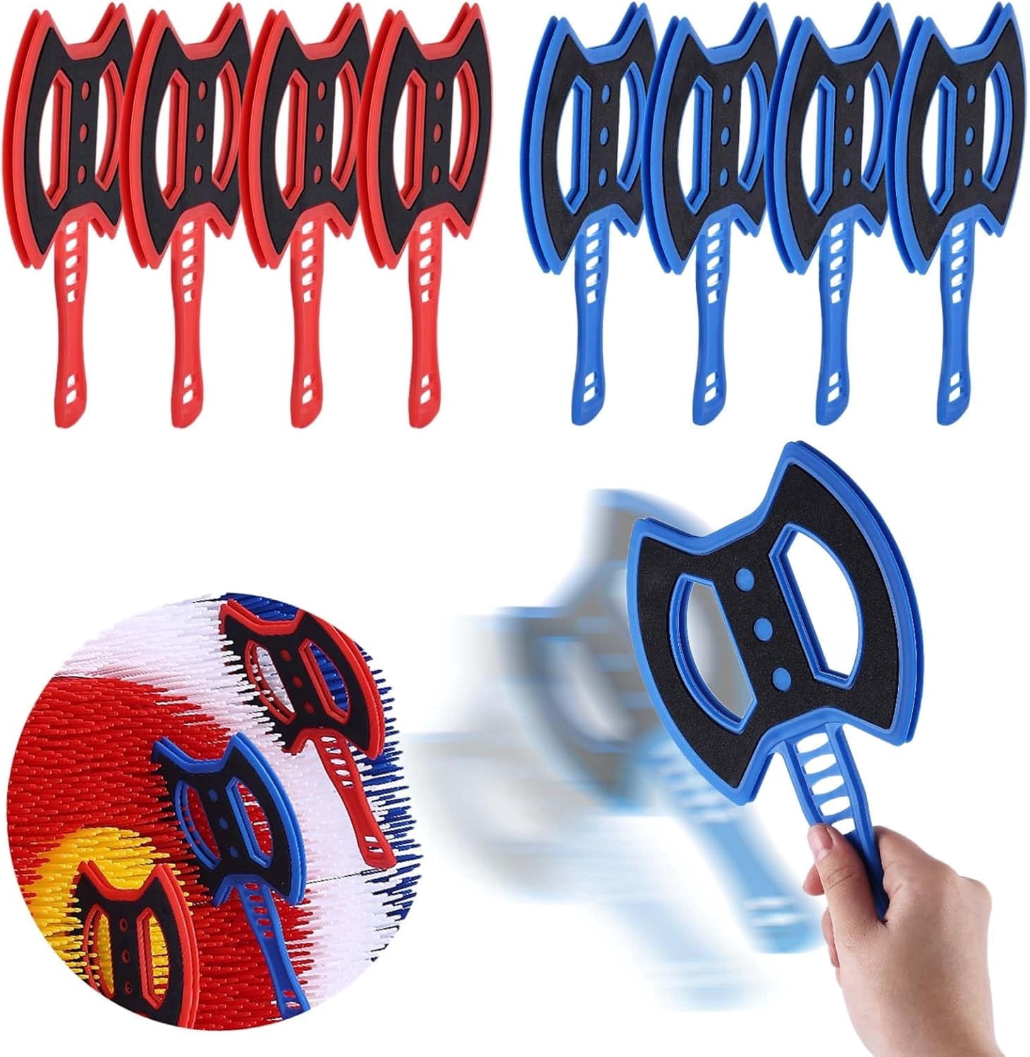 8 Pcs Throwing Axe for Bristle Throwing Targe, Plastic Training Kit with 8 Throwing Axes, Backyard Game Accessories for Indoor and Outdoor Family Entertainment