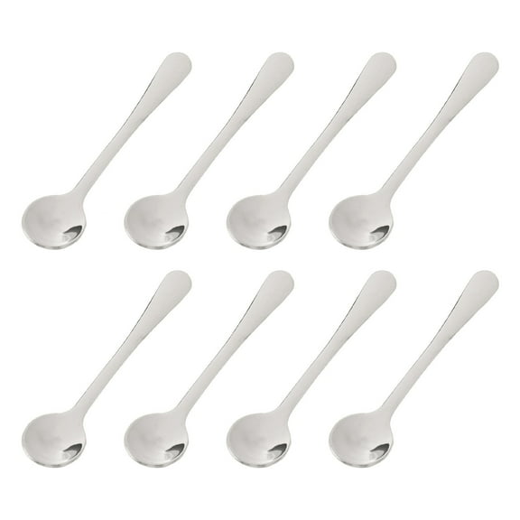 8 Pcs Tiny Stainless Steel Spoons For Spices Jars, Salt, Sugar, Pepper, Honey Silver YIWEI