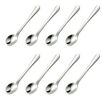 8 Pcs Tiny Stainless Steel Spoons for Spices Jars, Salt, Sugar, Pepper, Honey Silver