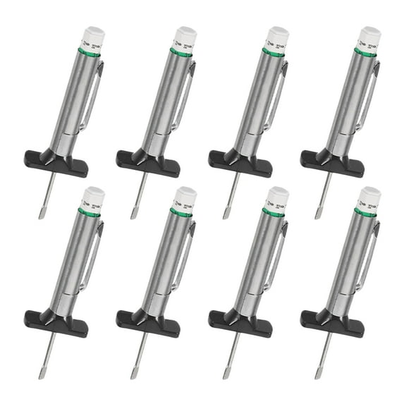 8 Pcs Tire Pressure Gauge Depth Tool Tread for Car Two-color Stainless Steel Abs