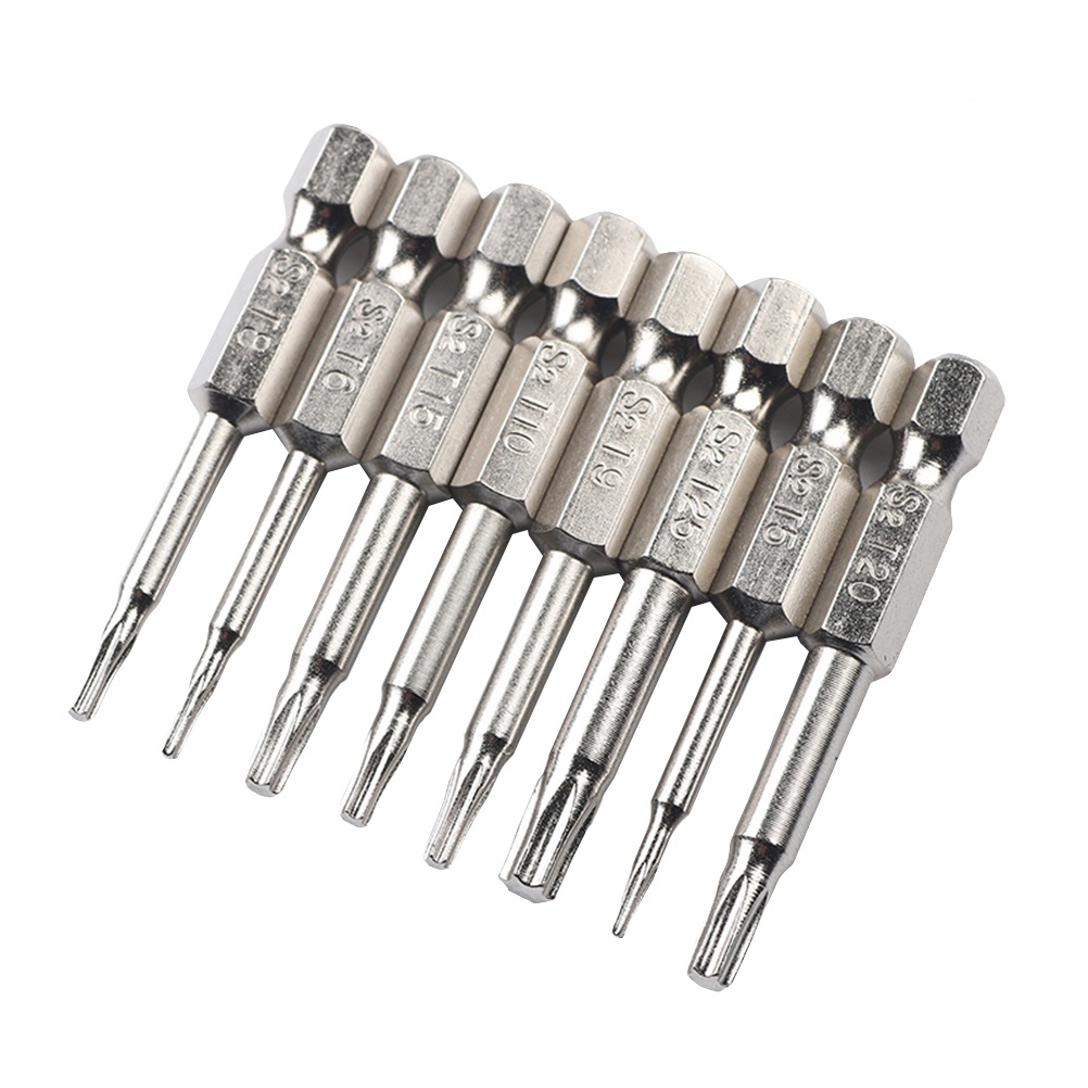 8 Pcs Torx Head Screw Driver Bit Steel Torx Head Screwdriver Drill Set Bits