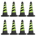 thumbnail image 1 of 8 Pcs Traffic Safety Cone, 28" Green Road Parking Cone with Reflective Strips, Heavy Duty PVC Traffic Cone for Parking, Caution, Construction Events, 1 of 9