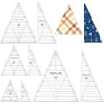 thumbnail image 1 of 8 Pcs Triangle Quilting Template Triangle Rulers DIY for Quilting Transparent Acrylic T-Shirt Rulers Clear Acrylic Quilt Templates DIY for Cutting Sewing Patchwork Cutting Pattern DIY Craft, 1 of 5