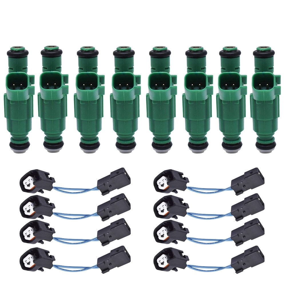 8 Pcs Upgrade 4 Hole Fuel Injectors for 96-99 Dodge Ram Dakota 5.2L 5 ...