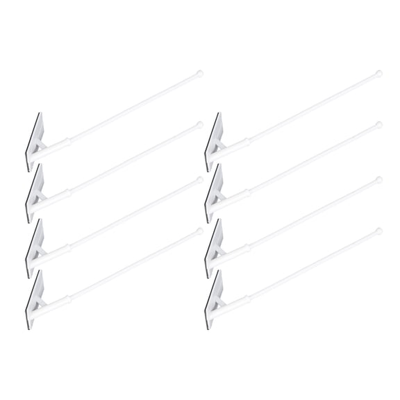 KAKOWELY Flag Pole Portable White Plastic 8Pcs 11x2.8in