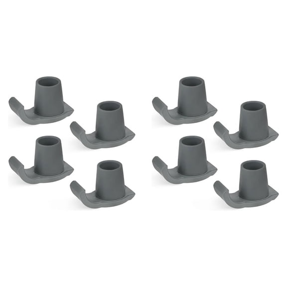 8 Pcs Walker Ski Glider Replacement Kit - Anti-Slip Plastic Walking Aid Accessory
