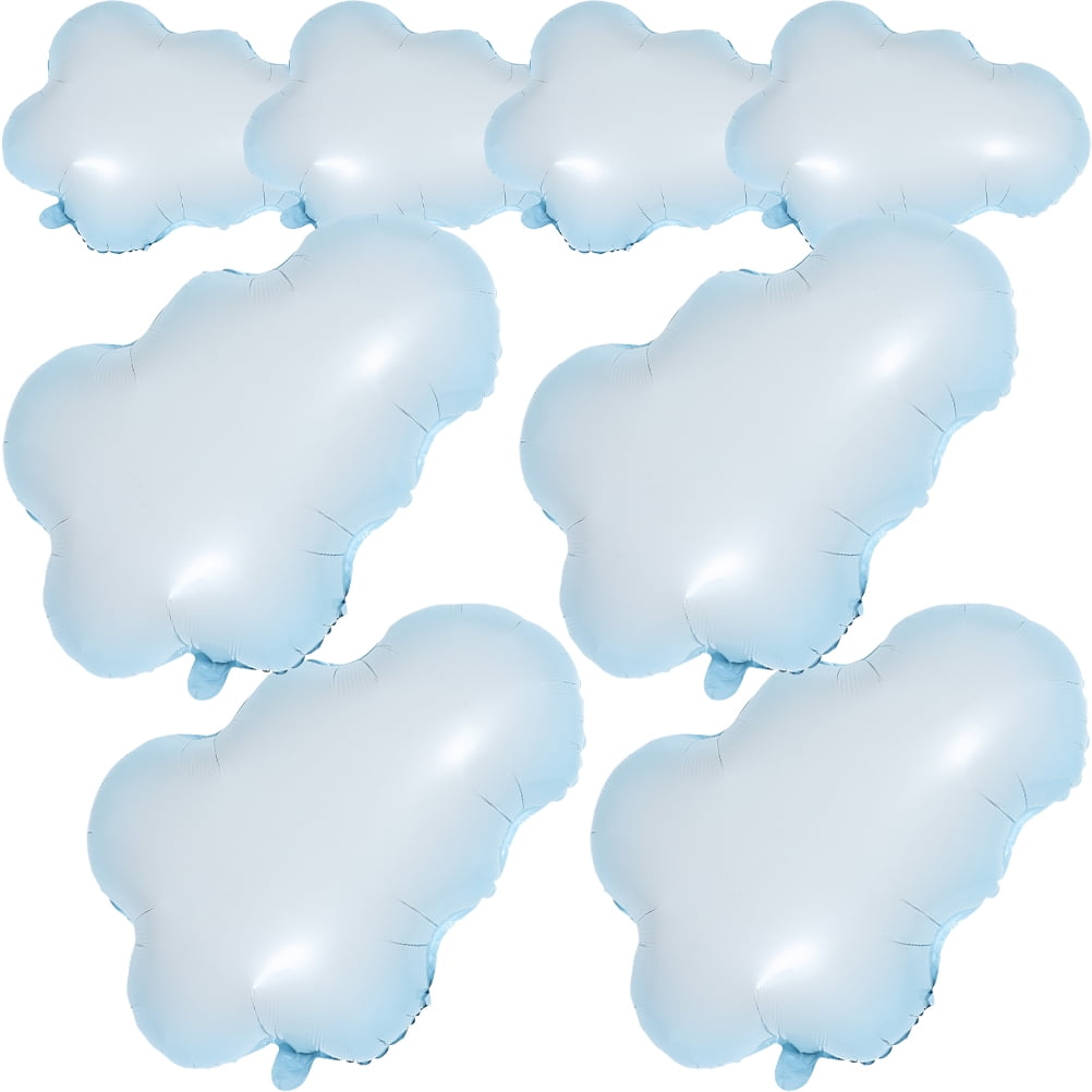 8 Pcs Wedding Cloud Balloons Decorations Airplane Aluminum Rainbow Theme Birthday Party Film Baby