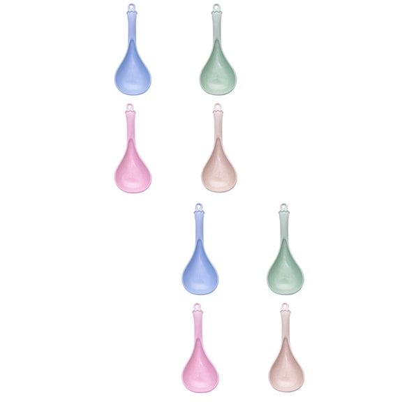 8 Pcs Wheat Straw Soup Spoon Food Eating Spoons Cooking Tool Kitchen Serving Cereal Creative