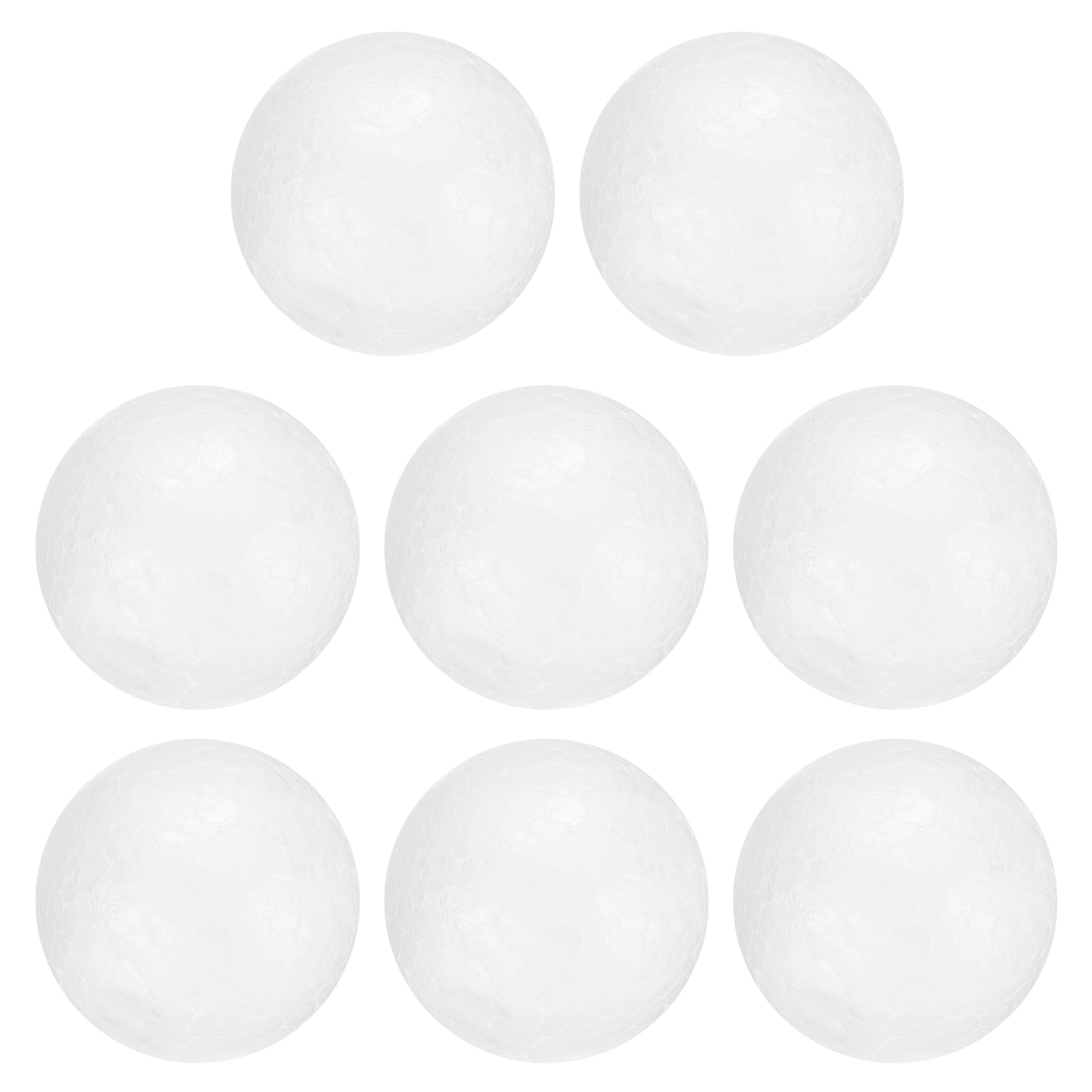 8 Pcs White Foam Balls, 2.8 Inch Polystyrene Solid Round Balls DIY Craft Foam