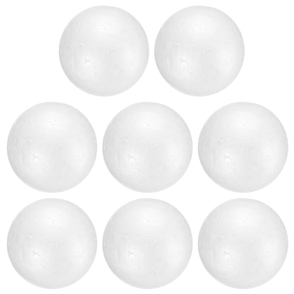 8 Pcs White Foam Balls, 3 Inch Polystyrene Solid Round Balls DIY Craft Foam