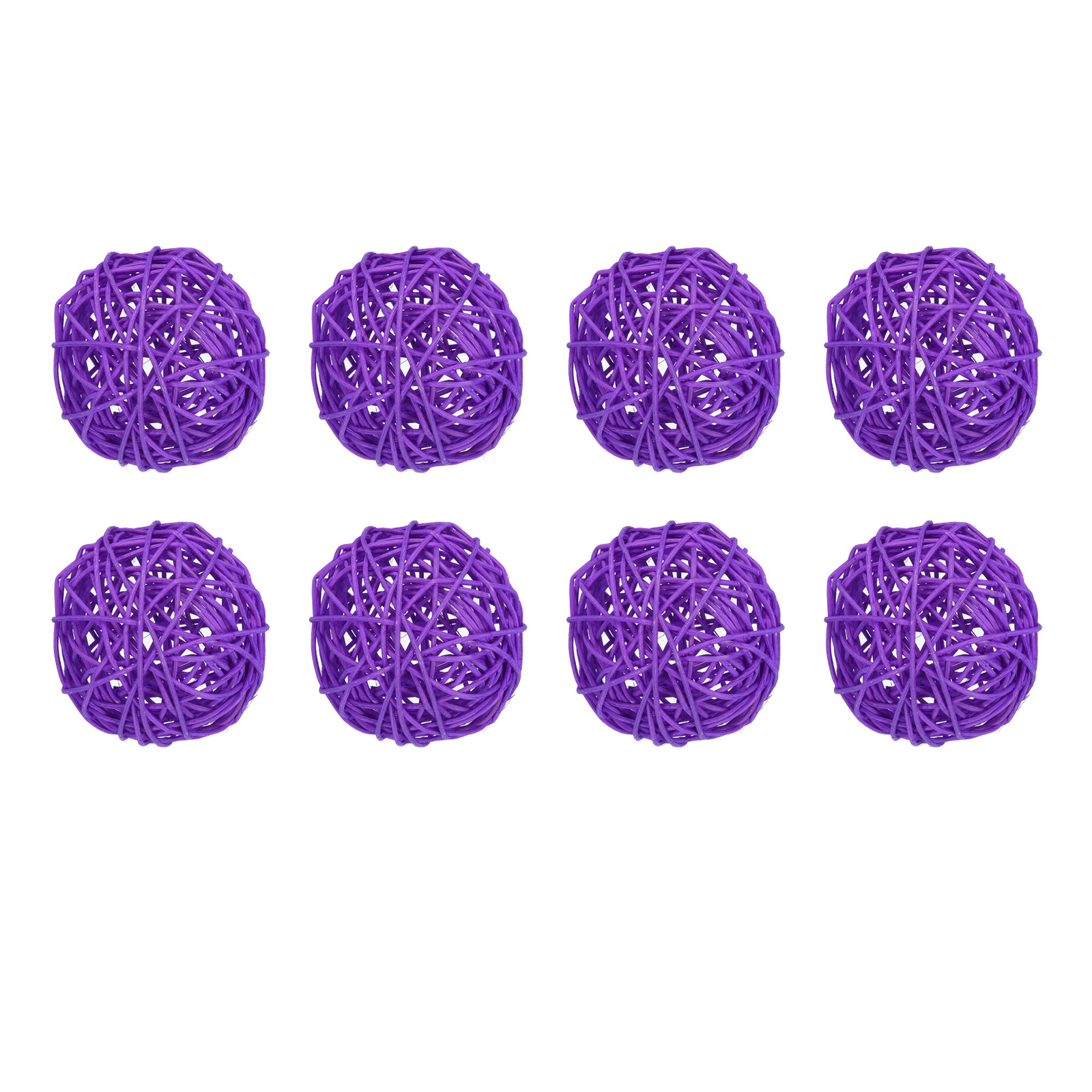8 Pcs Wicker Rattan Balls 3.9 Inch Rattan Decorative Balls for Vase