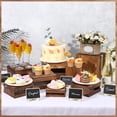 thumbnail image 1 of 8 Pcs Wooden Buffet Risers with  Signs - Rustic Cake Stands for Dessert Display, 1 of 6