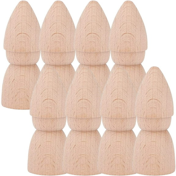 8pcs Wooden Peg Dolls for DIY Painting Unfinished Wooden Doll Ornaments