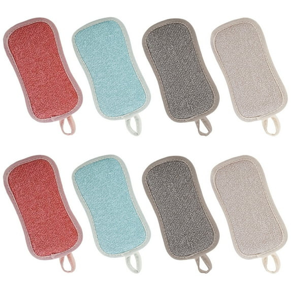 Raindrops Kitchenware Cleaning Pads Beige Bathroom Cleaning 8Pcs 6.5x3.9x0.2In