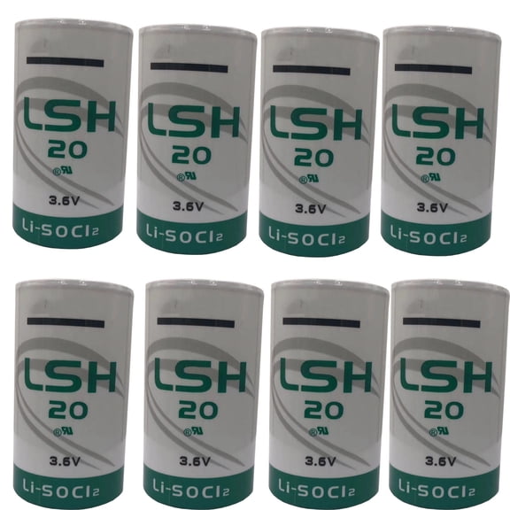 8 Pcs for Lsh20 3.6 Volt d 13000 mah Lithium Battery for Saft LSH20 3.6V Battery Alarm Systems GPS Systems