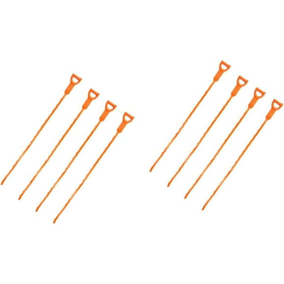 8 Pcs hair sink plastic bathtub plastic sink drain cleaner tool auger drain catcher tubs drain hair remover Drain Cleaning Tool drain hair drain clog remover spiral dredge stick