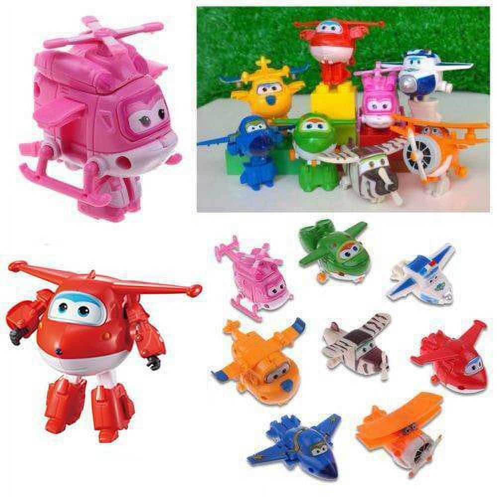 SUPER COLLECTION 8 Pcs of Super Toys Planes Deformation Airplane Robot Action Figures. Perfect for your Super Wings Toys Collection