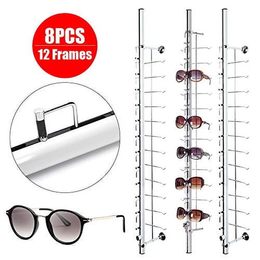 8 Pcs/set Glasses Rack Eyeglass Frame Stand 3.6ft Hold 12 Frames ...