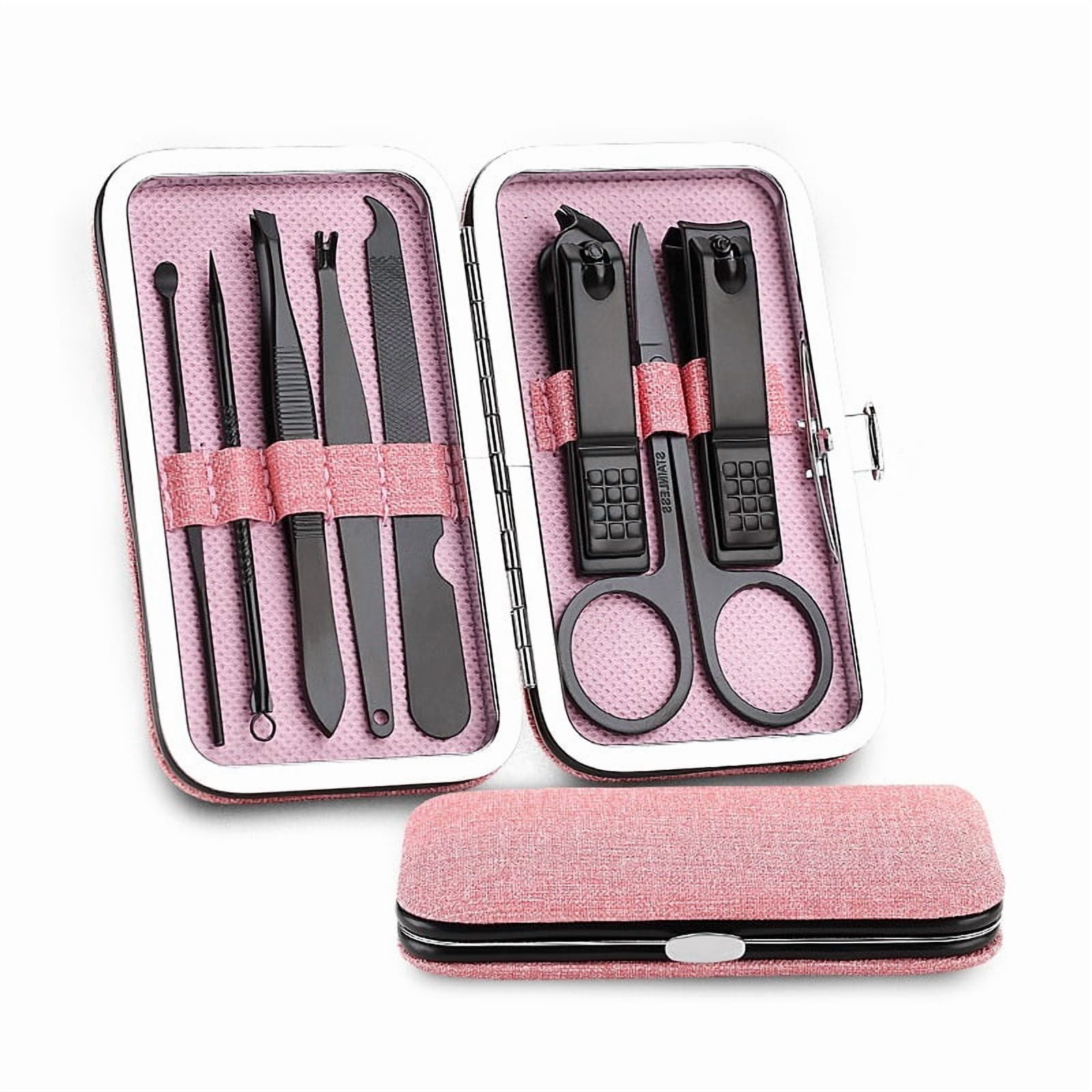 8 Pcs/set Professional Nail Clippers Stainless Steel Pedicure Scissor Tweezer Manicure Tools Nail Art Care Supplies