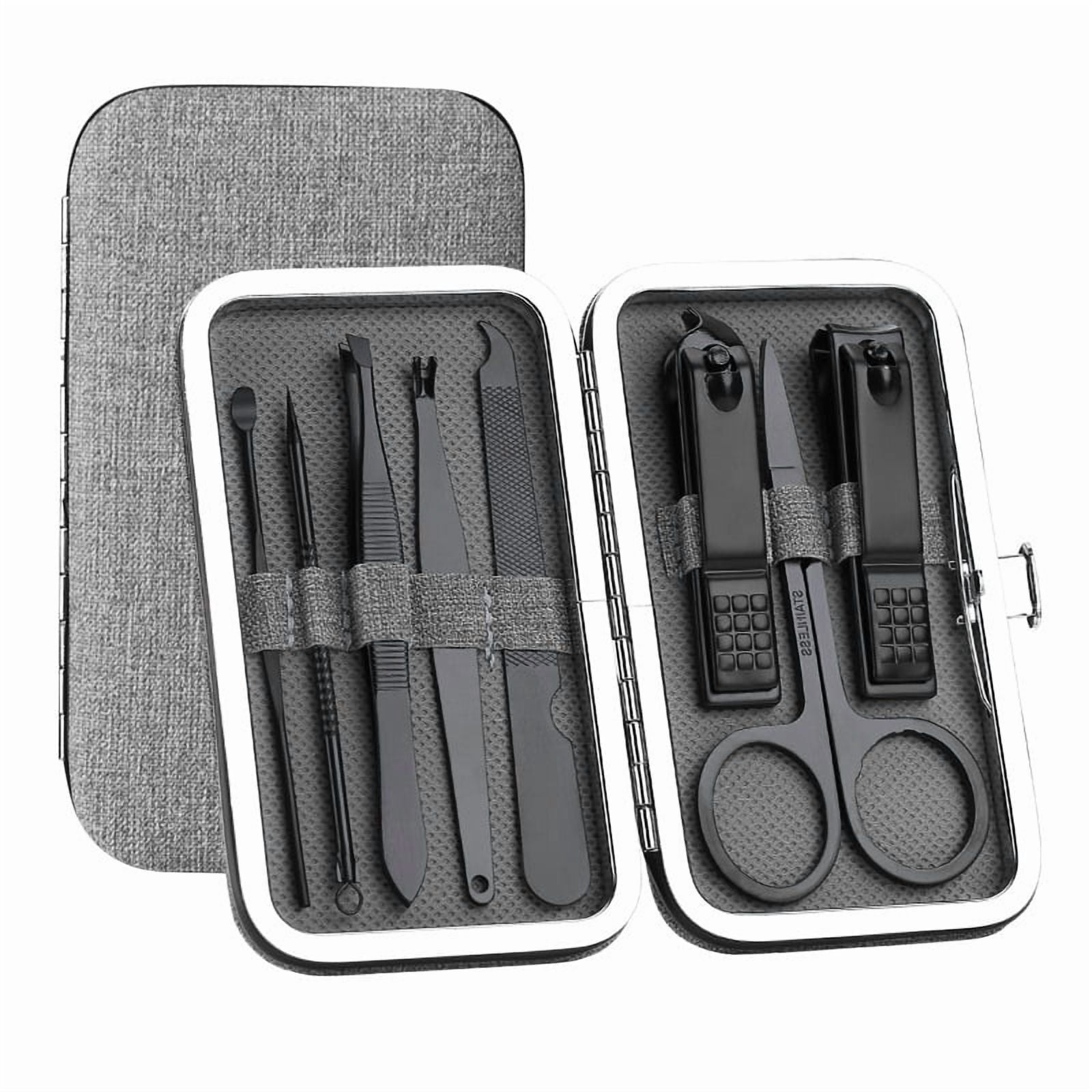 8 Pcs/set Professional Nail Clippers Stainless Steel Pedicure Scissor Tweezer Manicure Tools Nail Art Care Supplies
