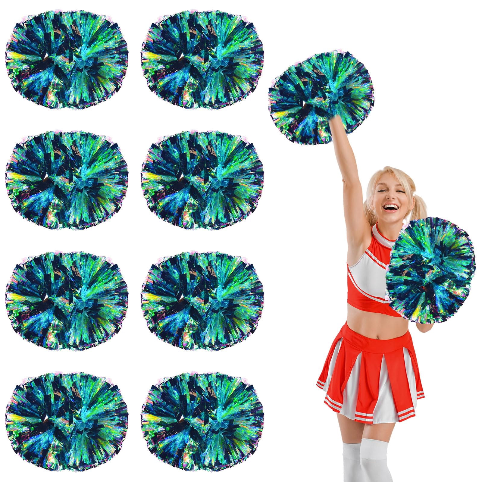 8 Pcscheerleading poms,pom poms Cheerleading with Handle Style Cheer Pom Pomsfor Dance, Matches